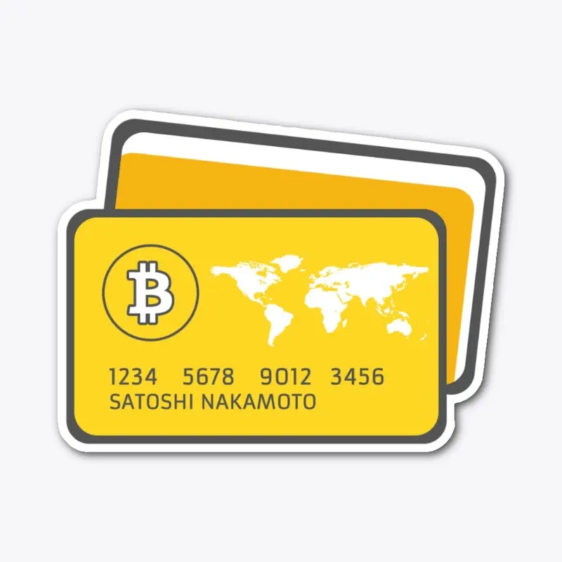 Satoshi Nakamoto Bitcoin Card Stickers