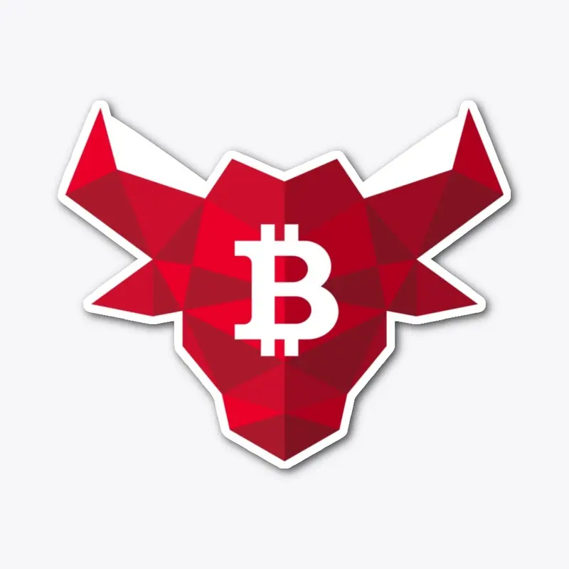 Bitcoin Bull Logo Stickers