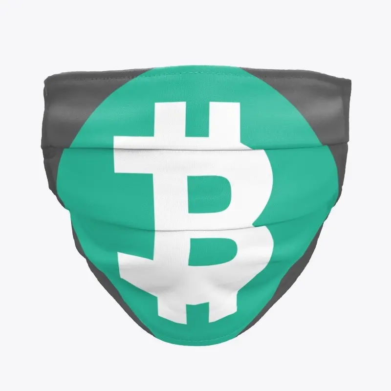 Bitcoin Green Logo Face Mask