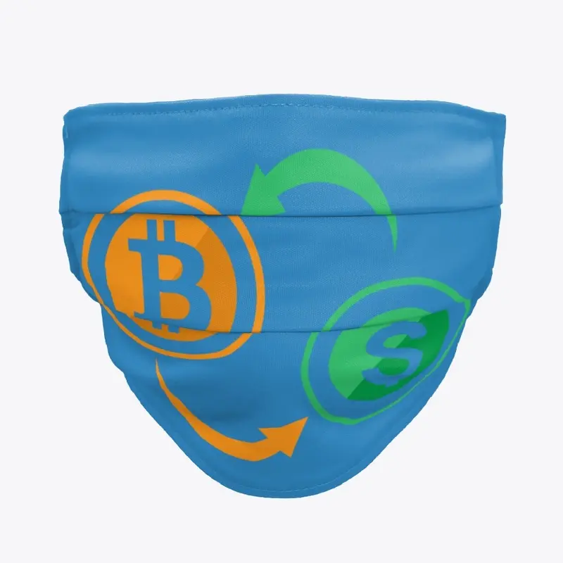 Take cash, buy Bitcoin logo Face Mask