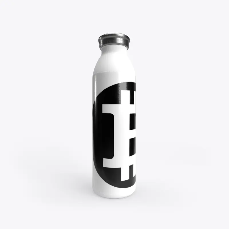 Bitcoin Black Logo Water Tumbler