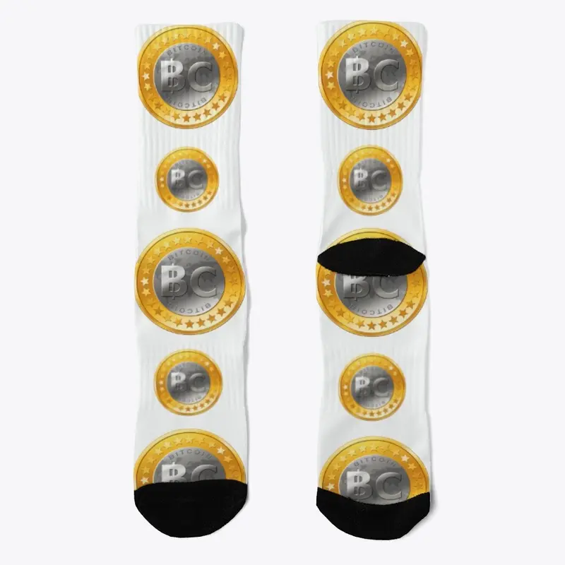 Bitcoin Coin Logo Socks