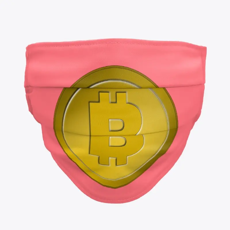 Bitcoin Coin Logo Face Mask