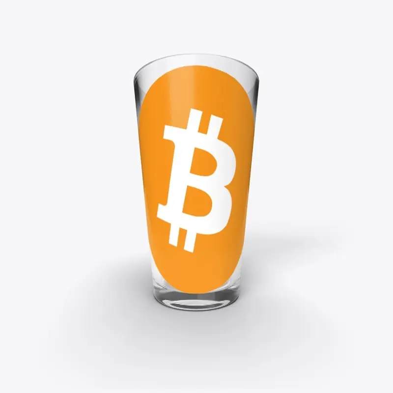 Bitcoin Orange Pint Glass