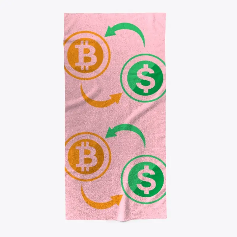 Take cash, buy Bitcoin Beach Towel