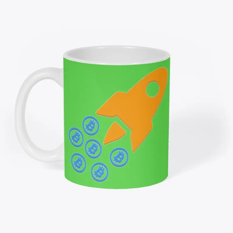 Bitcoin Rocket Logo Coffee Mug