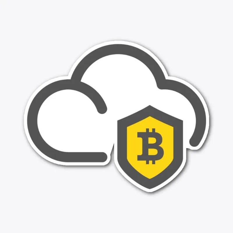 Bitcoin Cloud Mining Logo Stickers