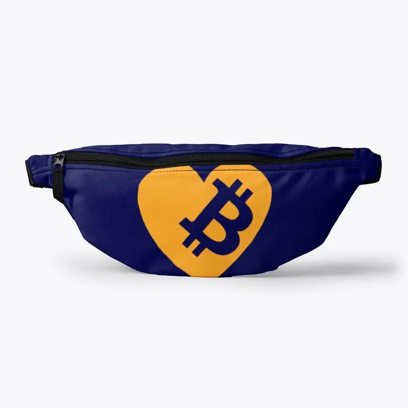 Bitcoin Heart Logo Fanny Pack