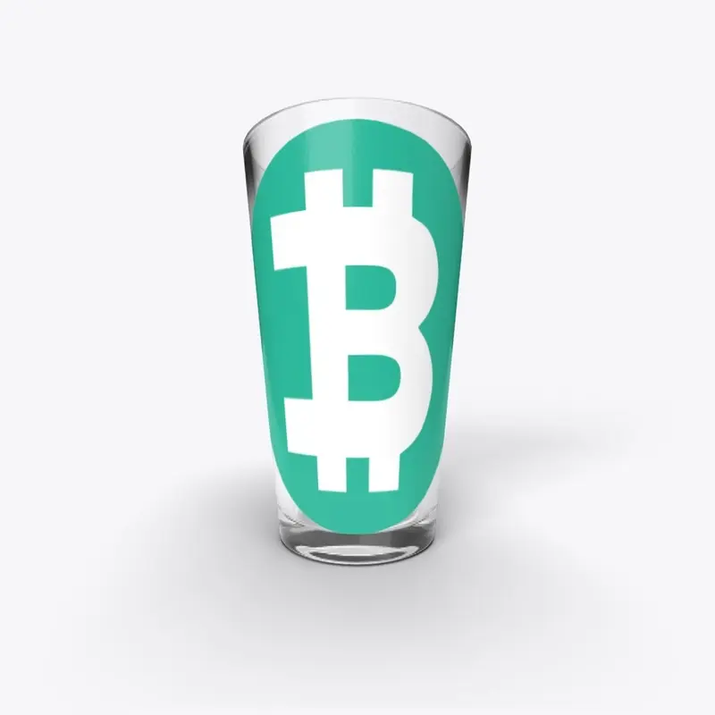 Bitcoin Green Pint Glass