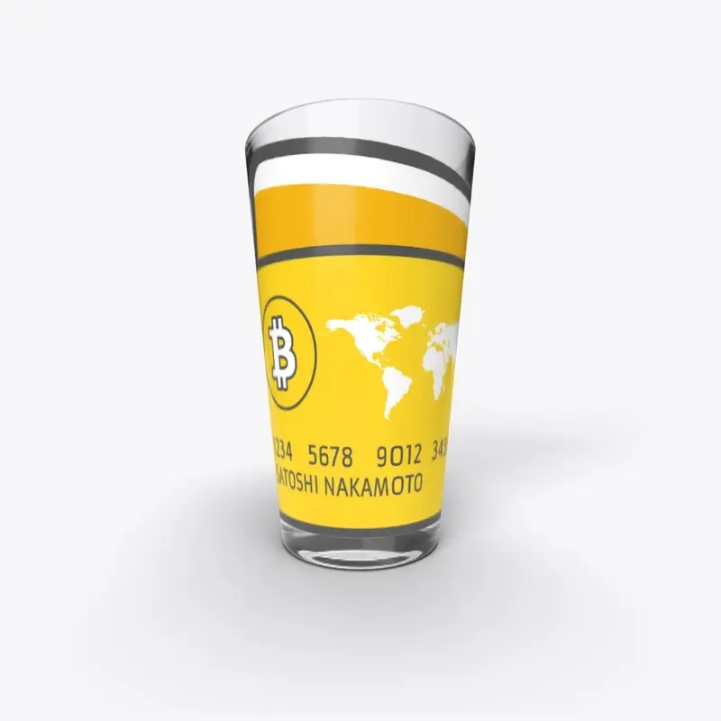 Satoshi Nakamoto Pint Glass