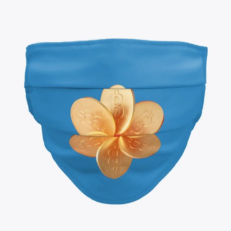 Bitcoin Flower Logo Face Mask