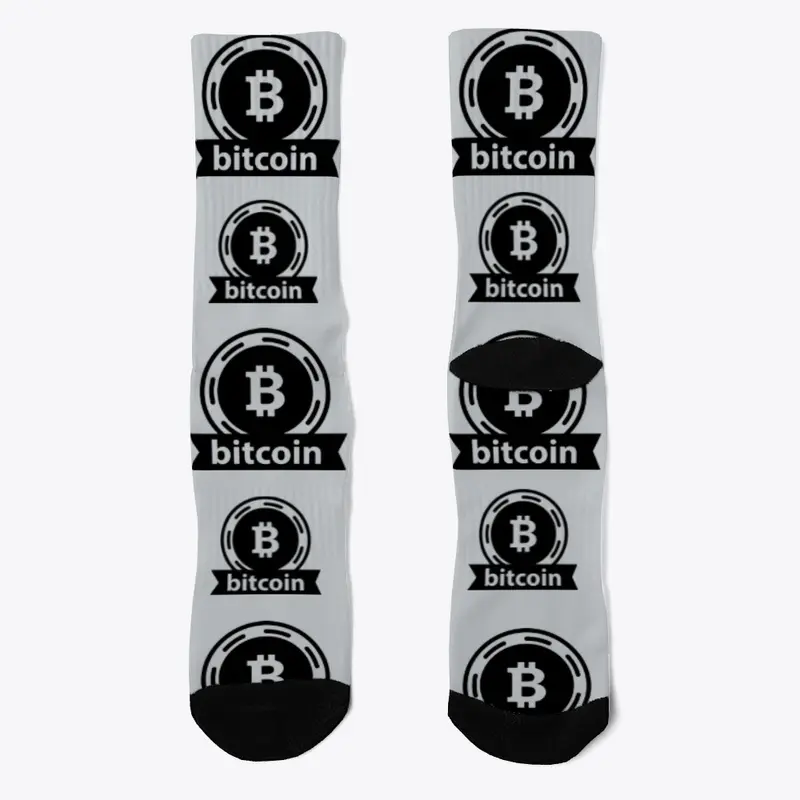 Bitcoin Black Logo #2 Socks