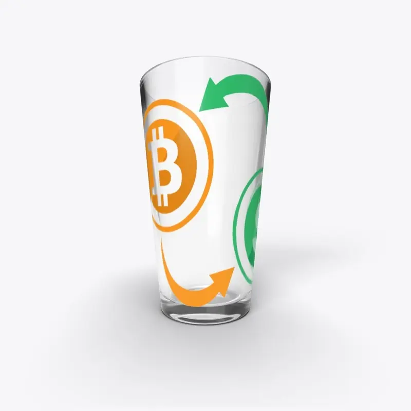 Take cash, buy Bitcoin Pint Glass