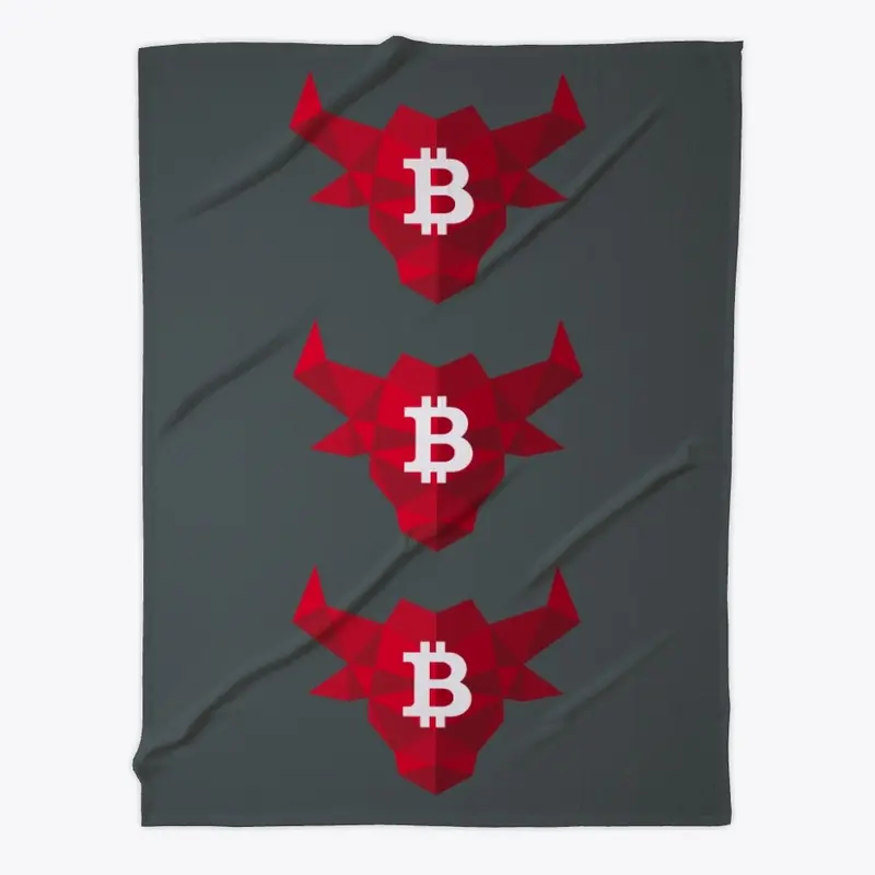 Bitcoin Bull Logo Blanket