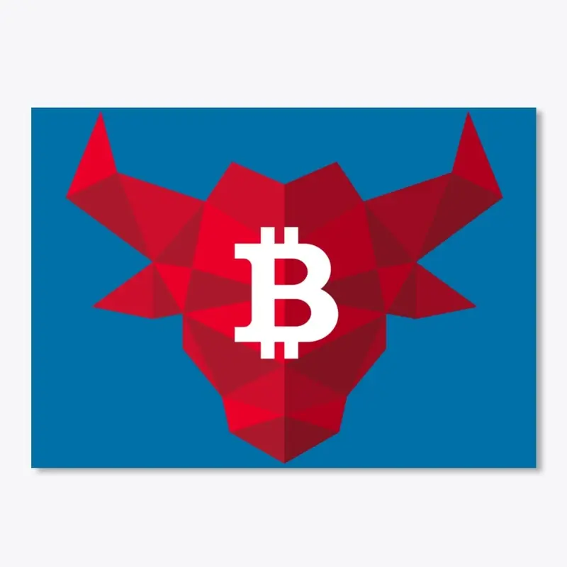 Bitcoin Bull Logo Stickers