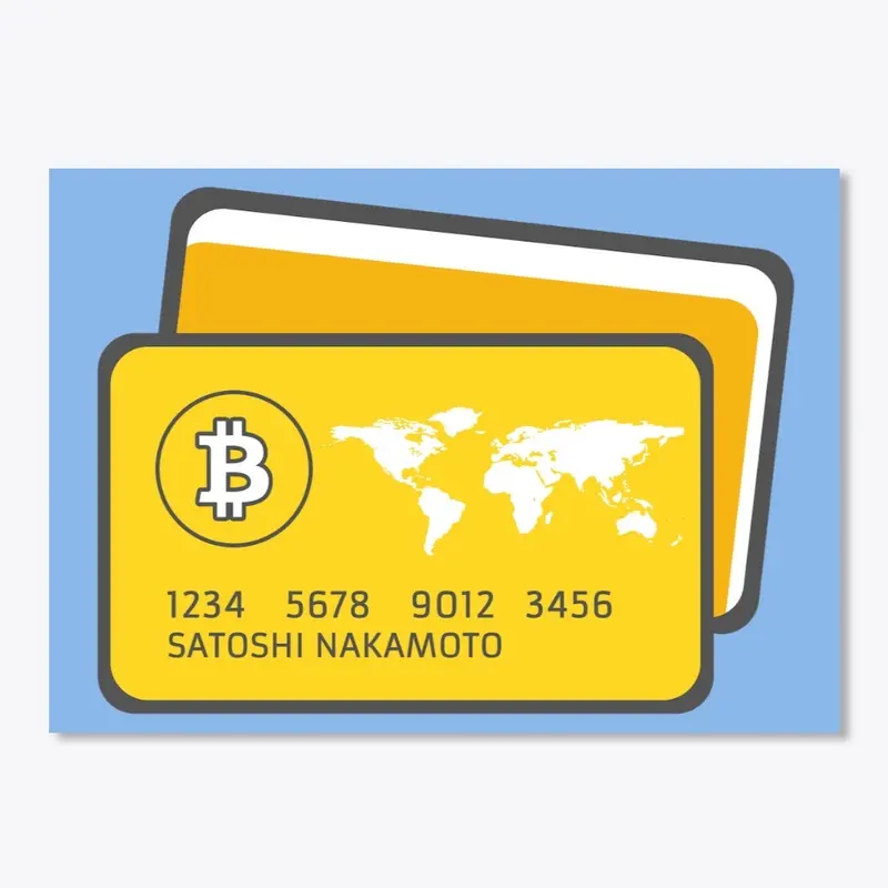 Satoshi Nakamoto Bitcoin Card Stickers