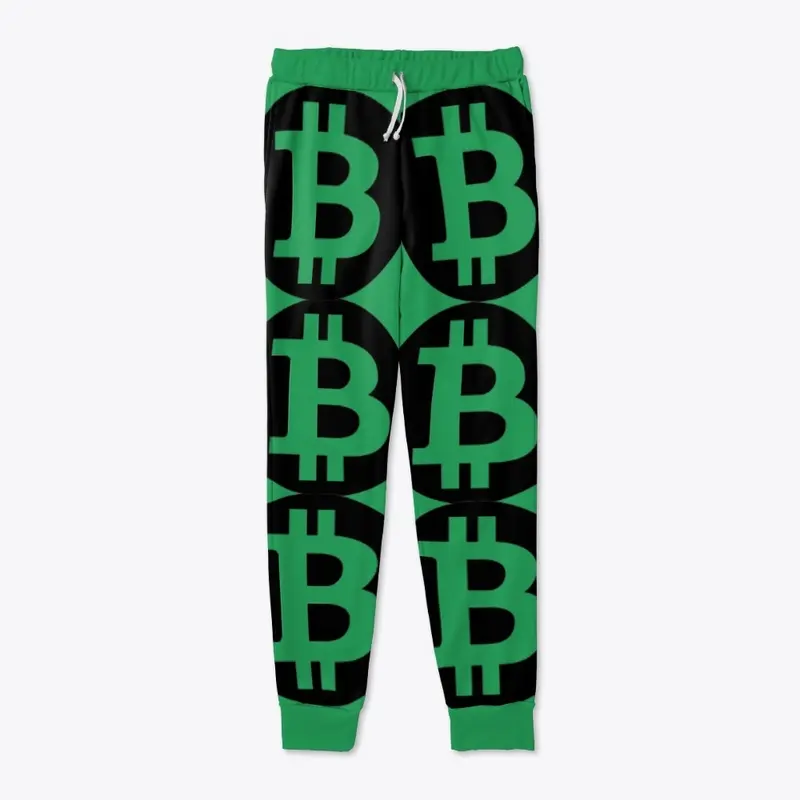 Bitcoin Black Logo Joggers