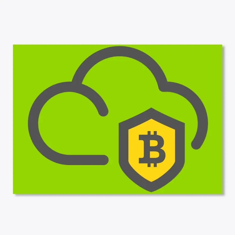 Bitcoin Cloud Mining Logo Stickers