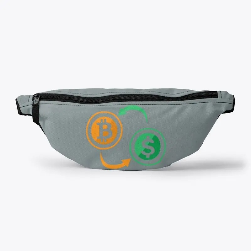 Take cash, buy Bitcoin Logo Fanny Pack