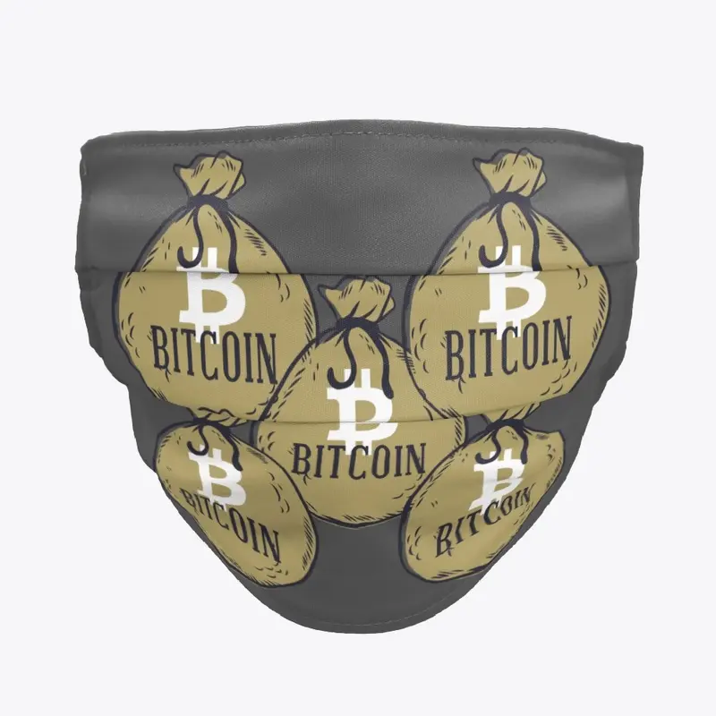 Bitcoin Bags Logo Face Mask