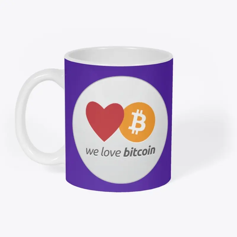 We Love Bitcoin Logo Coffee Mug