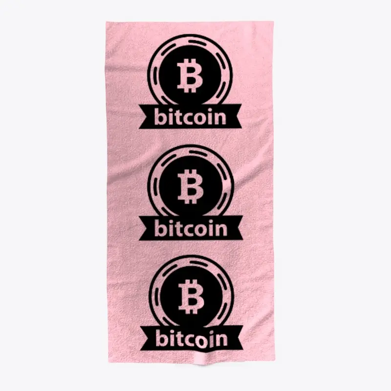 Bitcoin Black #2 Beach Towel