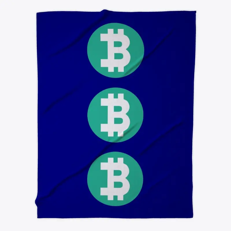 Bitcoin Green Logo Blanket