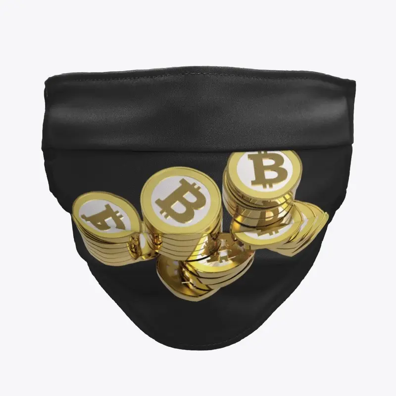 Bitcoin Stacks Logo Face Mask