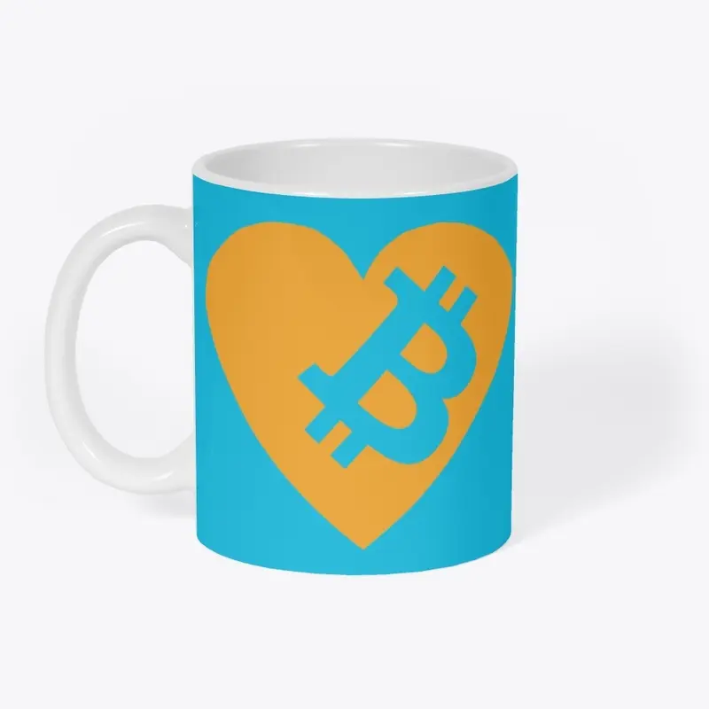 Bitcoin Heart Logo Coffee Mug