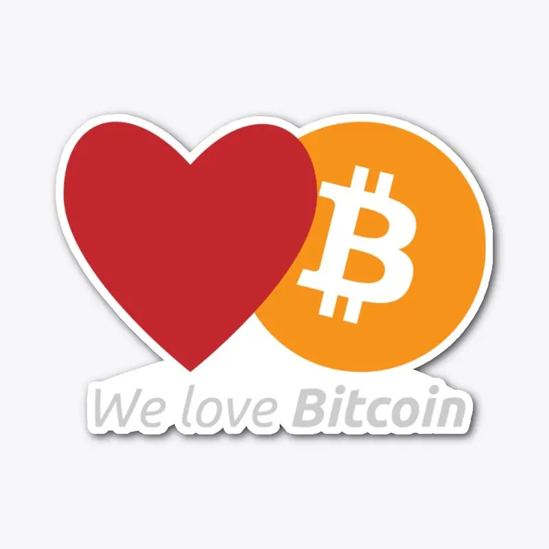 We love Bitcoin Logo #2 Stickers