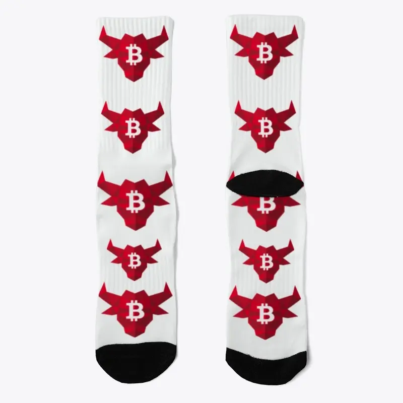 Bitcoin Bull Logo Socks