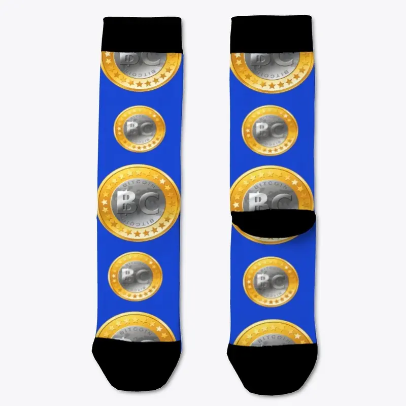 Bitcoin Coin Logo Socks