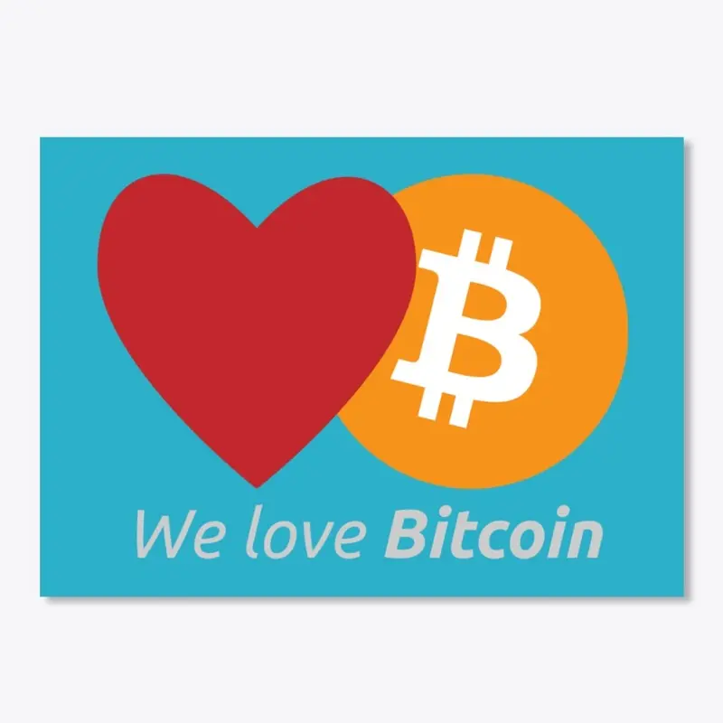 We love Bitcoin Logo #2 Stickers