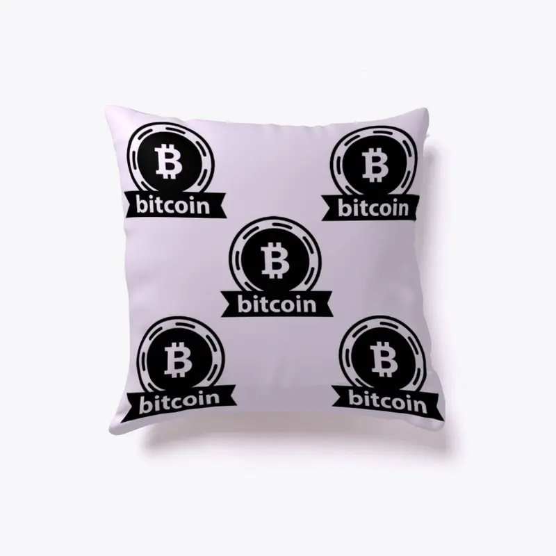 Bitcoin Black Logo #2 Pillows