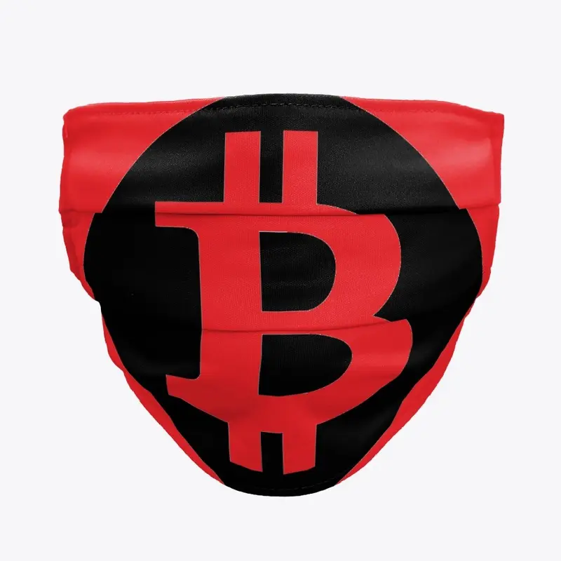 Bitcoin Black Logo Face Mask