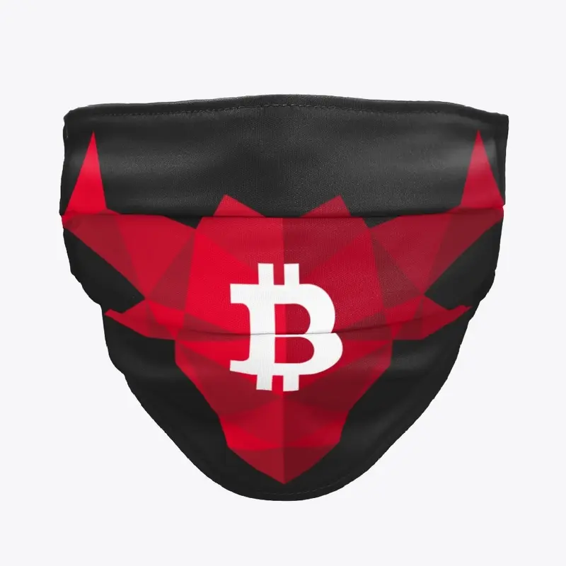 Bitcoin Bull Logo Face Mask