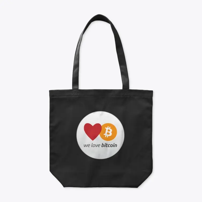 We Love Bitcoin Organic Tote Bag