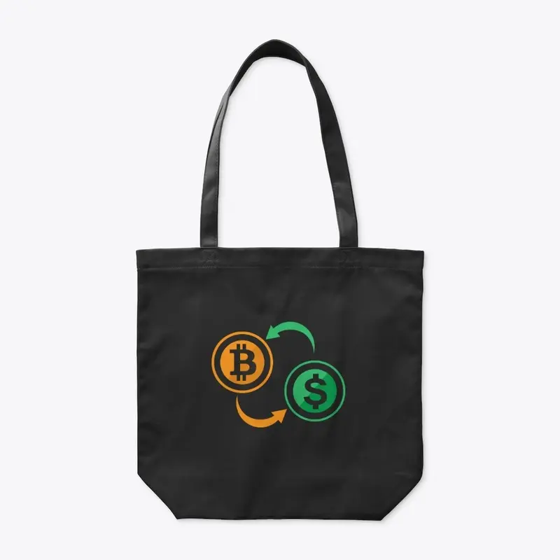 Take cash, buy Bitcoin Organic Tote Bag