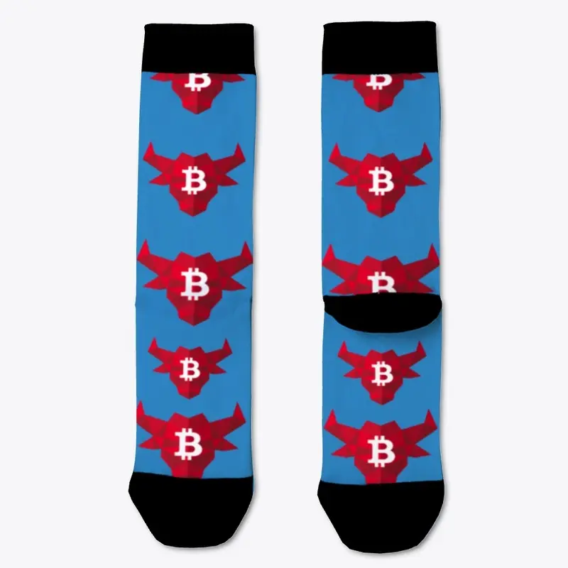 Bitcoin Bull Logo Socks